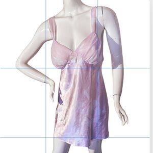 Vtg. Soft Pink Satin Nightie Lingerie Size L